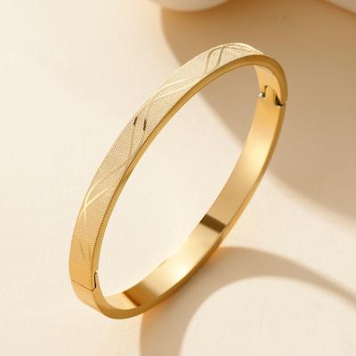 Neues Titanstahlarmband kreatives korrosionsbeständiges welliges Gitterverschluss Paararmband Edelstahl Dekoration