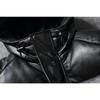 Chinese Size Raglan Sleeve Thick Men Leather Jacket Hood Warm Duch Down Coat Winter Jackets Genuine Cow Leather Coats Mens Clothing