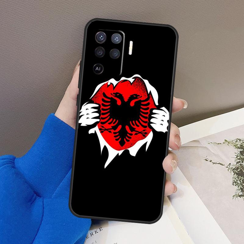 Albanian Flag Eagle Case For Oppo A5 Pro A15 A17 A57 A77 A18 A38 A58 A78 A98 A94 A74 A54 A16 A76 A96 A40 A60 A80