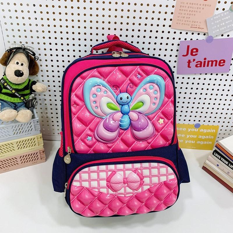 School Bag New Cartoon Animation Large Capacity Fashion Butterfly Rabbit Backpack Grade 1-3 Versatile Backpack