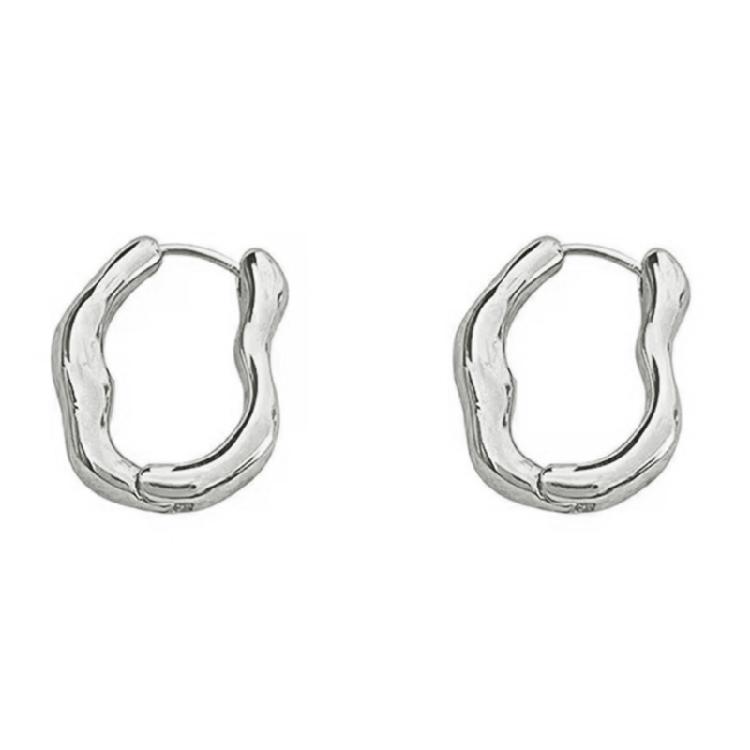 

Punk Inspired Ear Rings Geometric Metal Earrings Irregular Hoop Earwears for Women 1