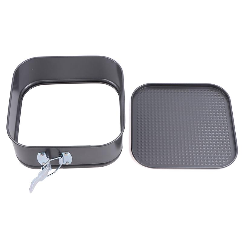 1Pc Carbon Steel Baking Mould With Buckle Square Cake Baking Pan With Removable Bottom Non-Stick Cake Mould Chiffon Cake