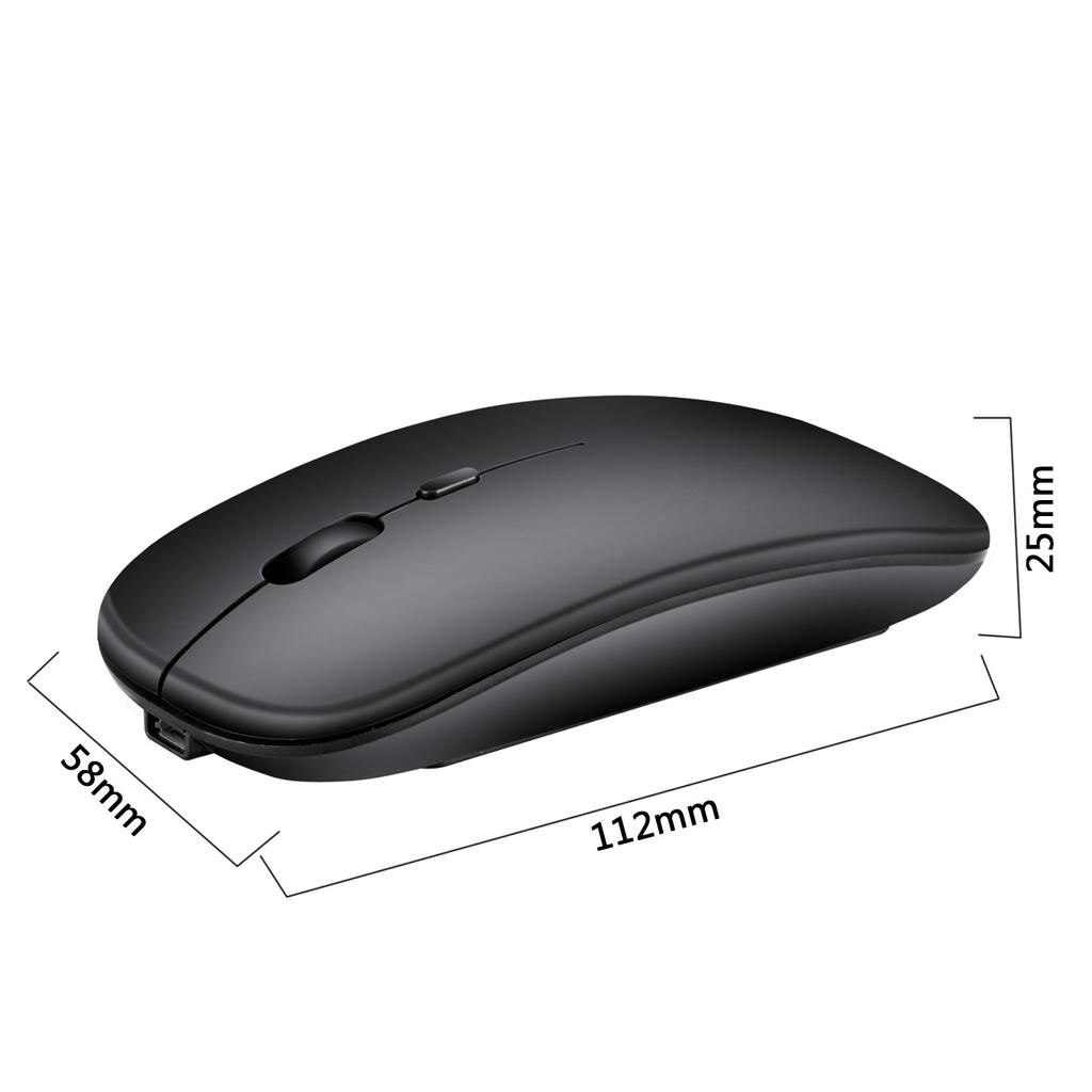 Ultra Slim Silent Rechargeable 2.4G Wireless Mouse with 1600DPI RGB LED Backlit and Ergonomic Design
