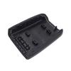 Black PVC Leather Armrest Lid Cover for 2007-2017 Center Consoles, Contoured Vehicle Cover with Rounded Panels and Visible Stitched Seams