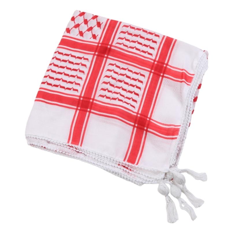 Кеффия Шарф Шемаг Пустынный Кеффия для Головы Шеи Шарф Военный Шемаг Пустынный Шарф Арабский Платок Арабский Тюрбан Мусульманский H 1