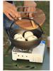 Cast Iron Non-Stick Camping Dutch Oven with Hanging Wok