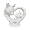 Mother and Child Cats Statues Animal Sculptures Cats Figurines Ornament for Living Room,Bookshelf,Side Table Decorations