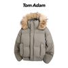 TOM ADAM Men's American Retro Street Style Hooded Padded Jacket