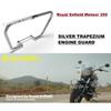 Silver Engine Guard "Combo Pack 3 For Royal Enfield New Classic & Meteor 350"