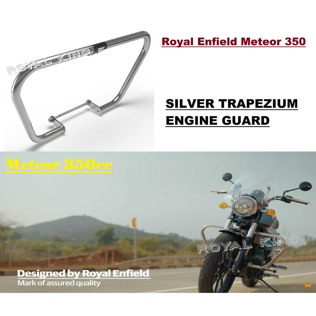 Silver Engine Guard "Combo Pack 3 For Royal Enfield New Classic & Meteor 350"