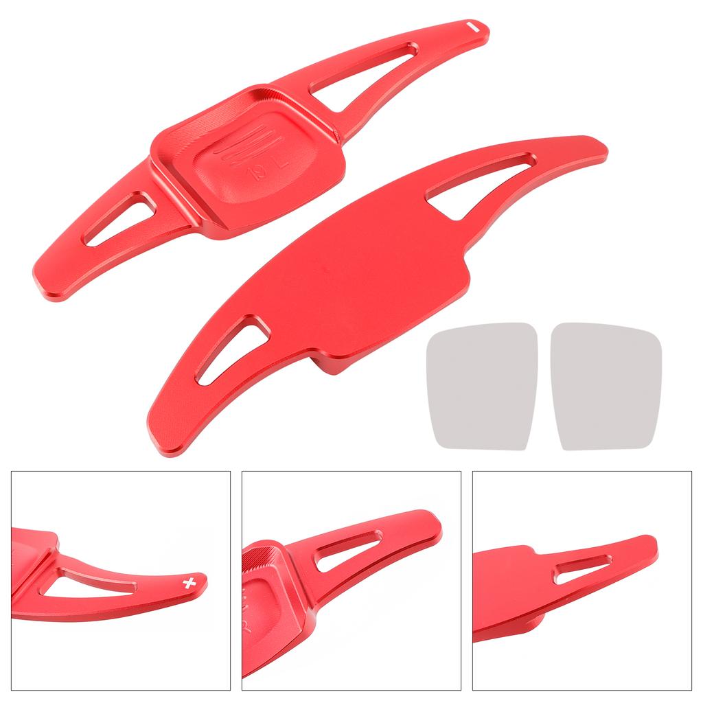 Steering Wheel Paddle Shifter Extension For VW Golf 8 Tiguan Aluminium Red