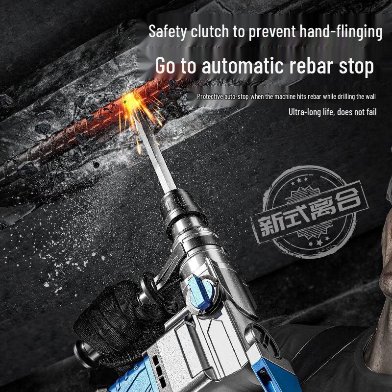 

Industrial Grade 3-in-1 Rotary Hammer, Drill & Chisel Kit (15-Piece Set) CN plug (adapter included)