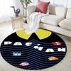 GAME Pac‑Man Pattern Round rug,Carpet Rug for Living Room Bedroom Playroom ,Non-slip Floor Mat,Holiday Gifts and Birthday Gifts.