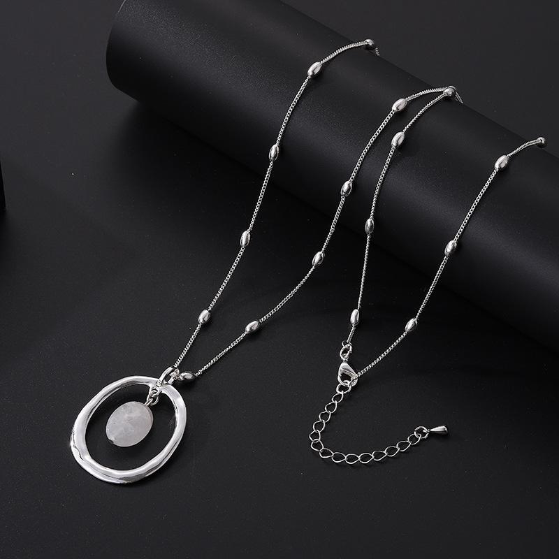 Sweater Chain Women'S High-End Sense Light Luxury Exaggerated Fashion Necklace Jewelry Alloy Long Necklace