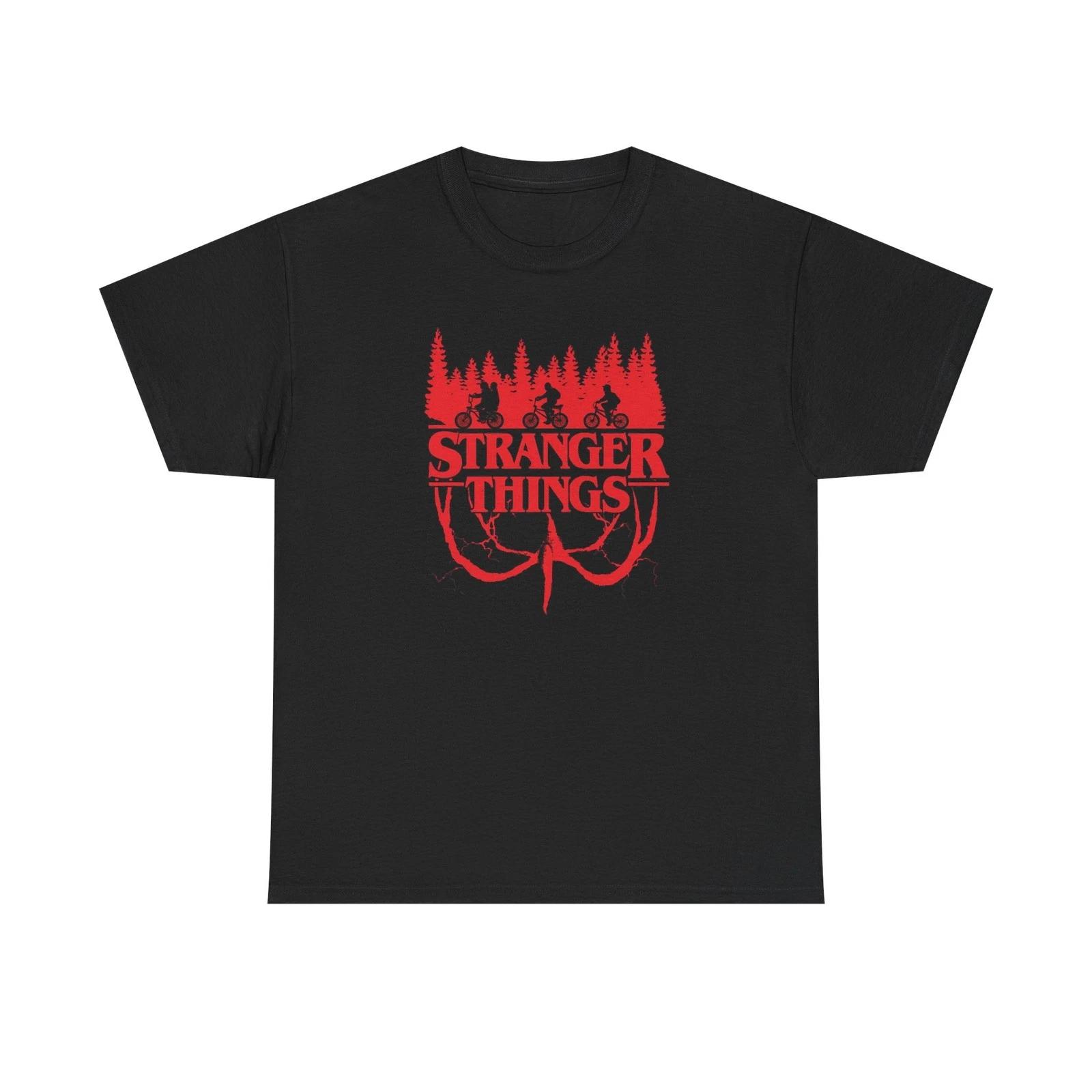Stranger Things logo Black Tee-Tshirt 4XL
