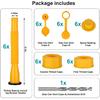 Gas Can Spout Replacement, Gas Can Nozzle Replacement, Upgraded (6Kit-Yellow) Includes 37 Accessories, Flexible Pour Nozzle Suitable For Most