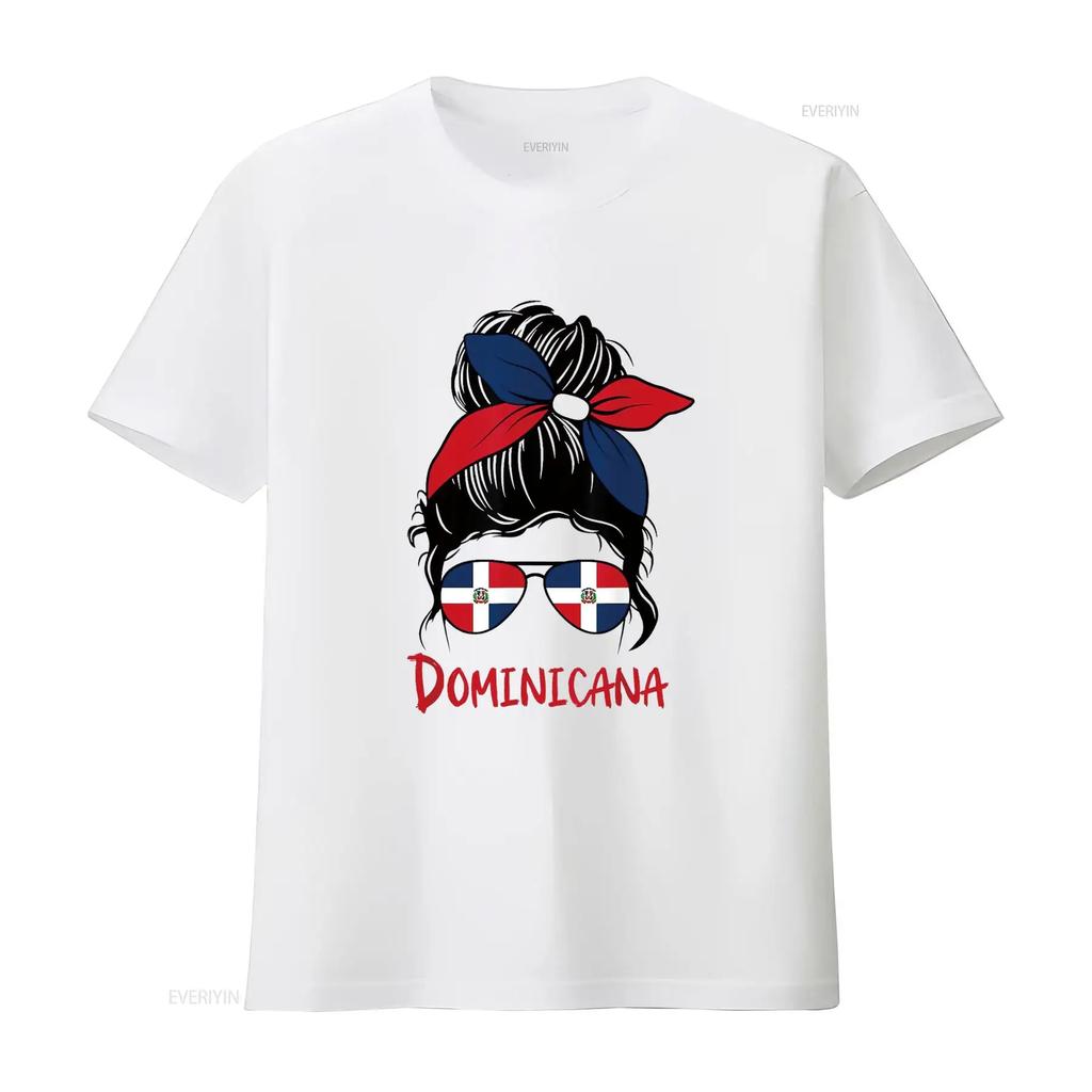 Dominicana Dominican Girl Republica Republic T Shirt White Vintage Washed Streetwear Designer Clothes Unisex Soft Stretched