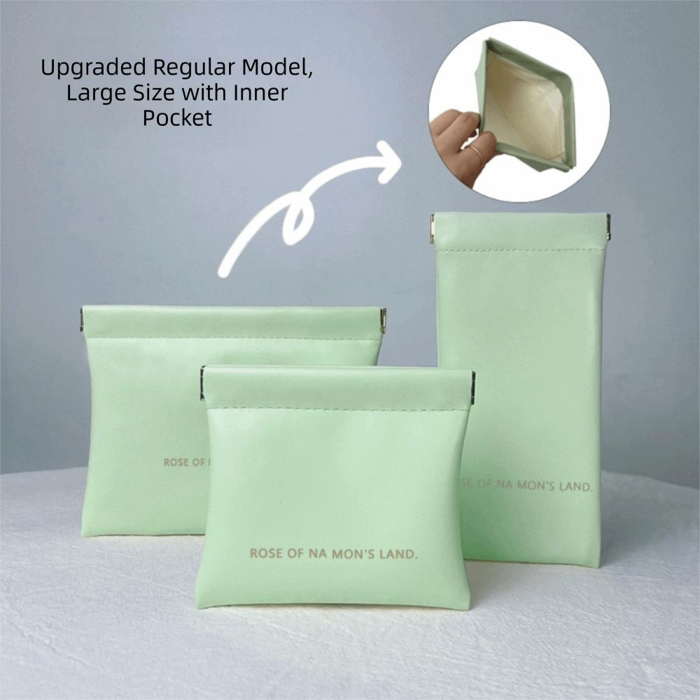 Fashion With Inner Bag Lipstick Makeup Bag Simple Mini Jewelry Handbag Travel PU Storage Bag for Women Girls