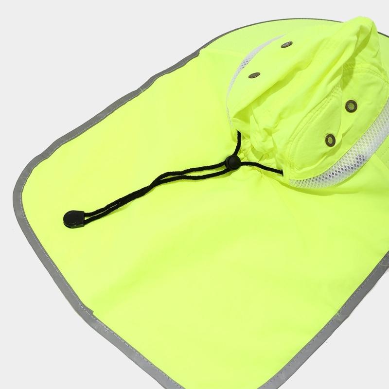 Breathable Mesh Fisherman Hat For Daily Use Low Light Conditions High Visibility Reflective Hat For Outdoor Worker