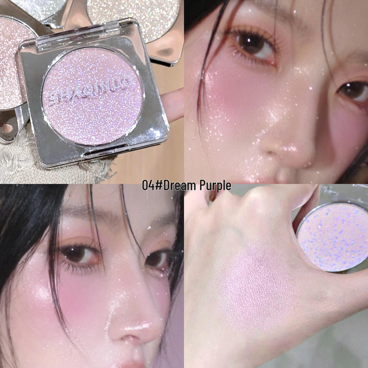 SHAQINUO Aurora Fantasy Diamond Highlighter: Pearls, Shimmer, Fine Glitter, Crushed Diamonds, Polarized Brightening Makeup.