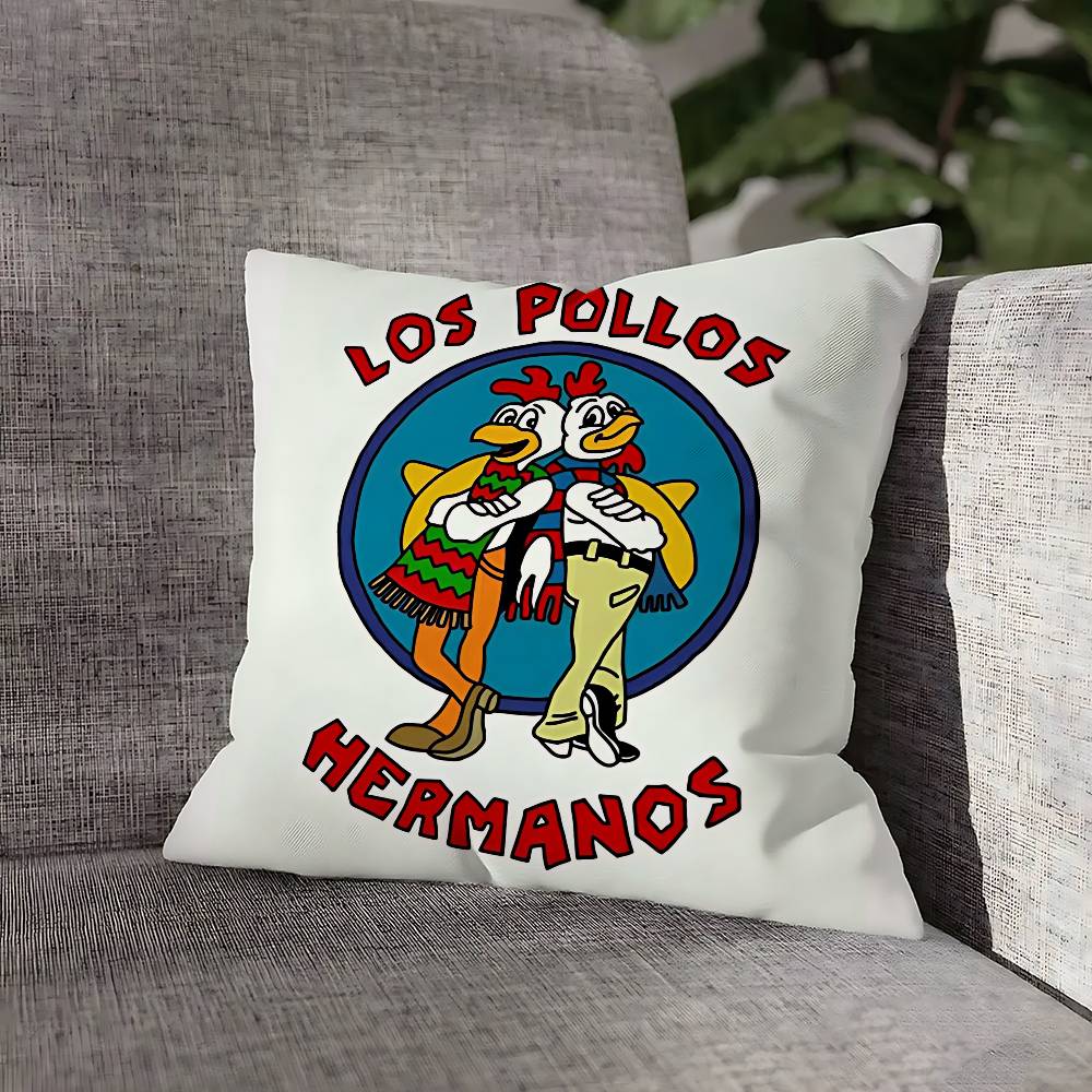 L-Los P-Pollos Hermanos Pillow Case For Sofa Decor Car Office Room Printing Cushion Cover Decorations and Protector