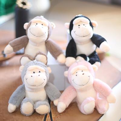 Pingente Orangotango Fofo Fofo Brinquedo de Pelúcia Pequeno Boneco de Macaco de Desenho Animado Decoração Pendente para Mochila Chaveiro Boneca de Pano