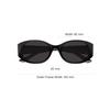 Balenciaga Round Sunglasses With Gold Letter Print Women Sunglasses Black BB0369SK-001
