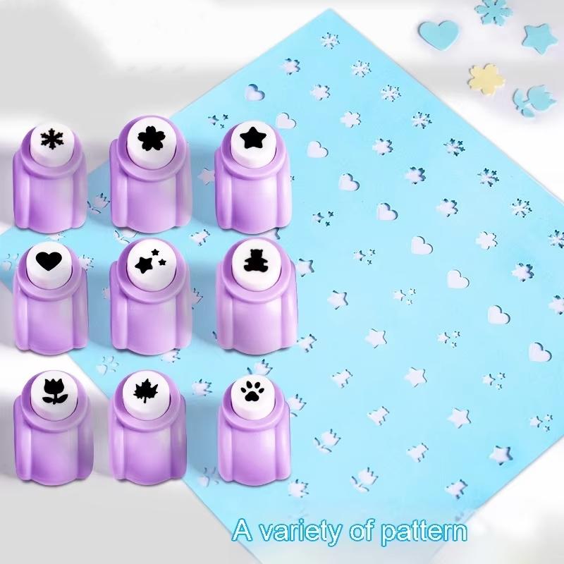 1PC Purple Mini Scrapbook Punches 10mm for Handmade Cutter Diy Flower Paper Gift Card Crafts Printing Pattern Punch Hole Puncher
