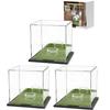 TJQ Golf Ball Case Display Set of Transparent for Displaying Golf Collection 9 X 9 X 9 with for Storing and Displaying Commemorative Balls Case, 3,