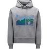 Moncler Letter Pattern Printed Hooded Pullover Long Sleeve Sweatshirt Men sweatshirt Gray I2-097-8G00011-80451-983