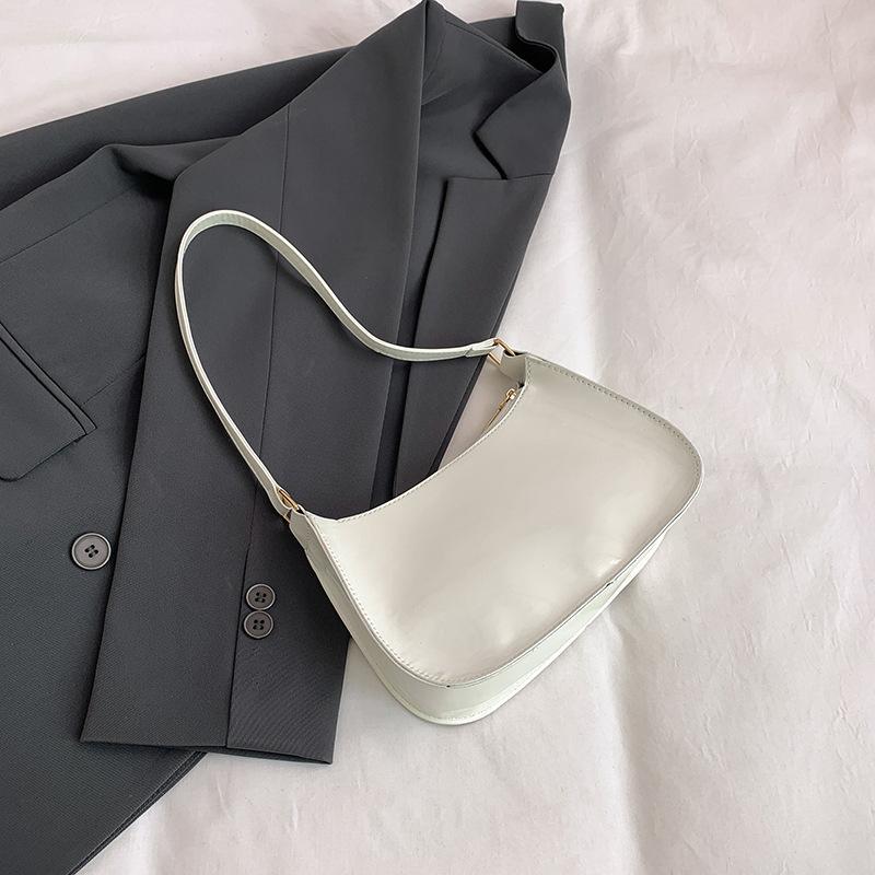 Premium solid color simple women's bag new retro hand bag shoulder underarm bag versatile woman