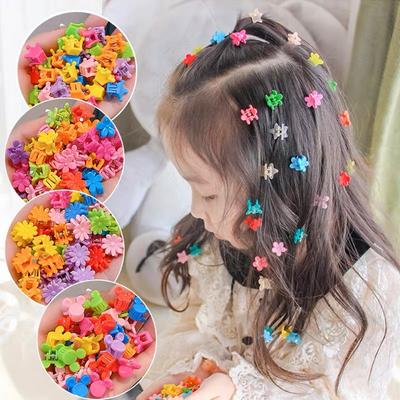 1set Kızlar Sevimli Çilek Saç Tokaları Yıldız Taç Çiçek Küçük Saç Tokası Çocuklar Bebek Mini Tavşan Toka Kawaii Aksesuarlar