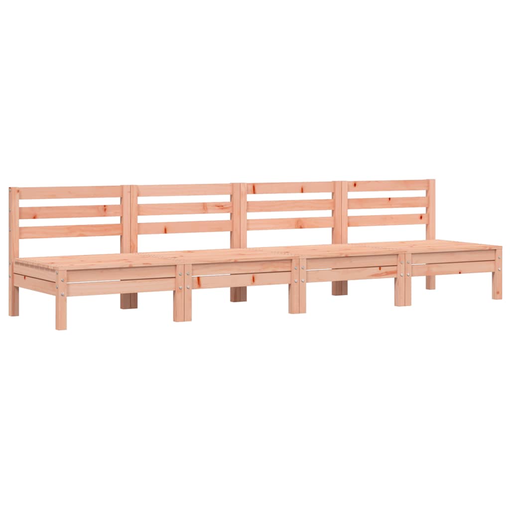 Garden Sofas Without Armrests 4 pcs Solid Douglas Fir Wood