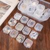 30pcs Clear Plastic Storage Box Set,Space-Saving, For Jewelry, Earrings, DIY Crafts, Hardware, Versatile, Desktop Installation