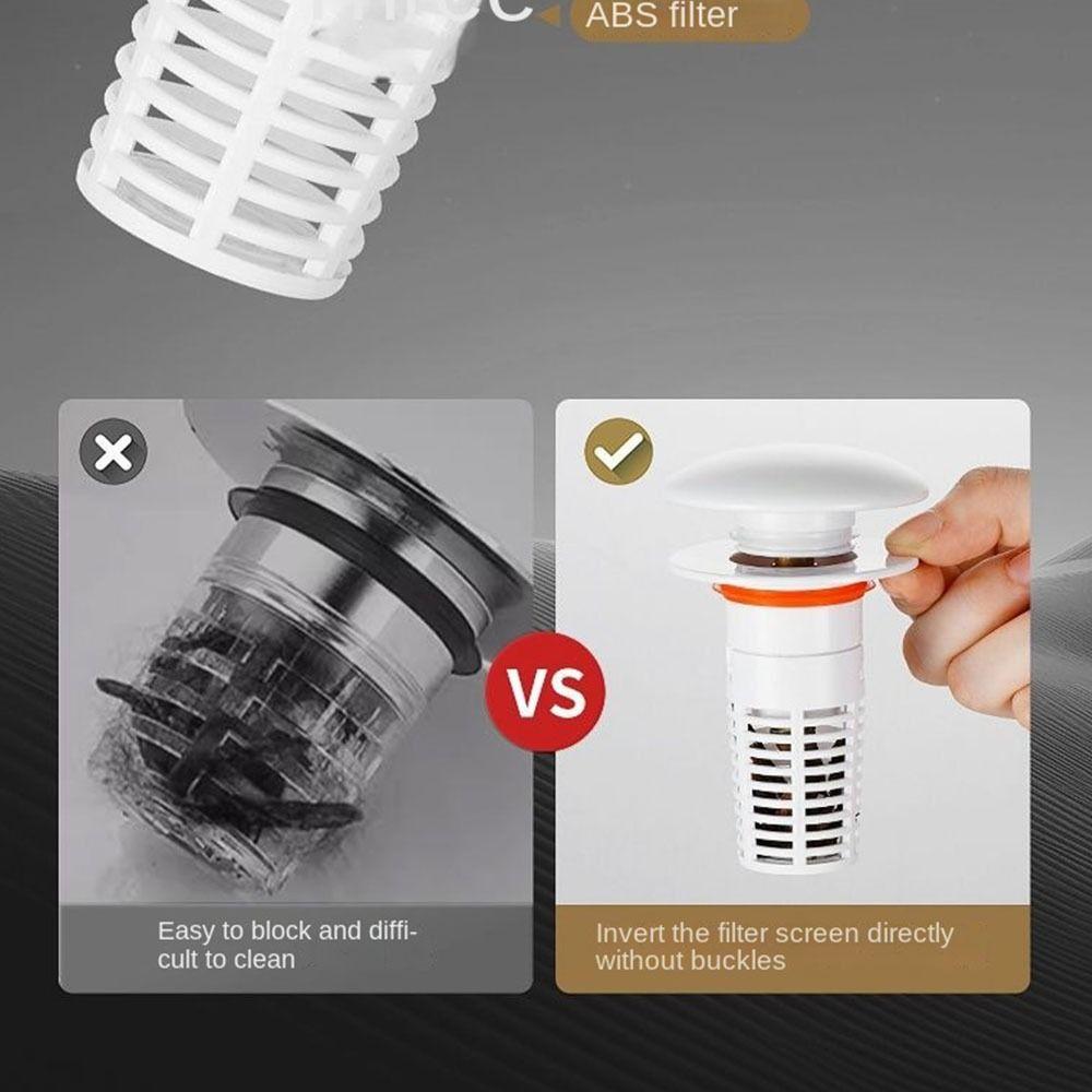 Rapid Drainage Pop-Up Bounce Core No Overflow Sink Drain Plug Wash Basin Drain Filter Shower