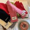 Warm Lining Full Finger Knitted Gloves One Size Faux Cashmere Gloves  For Students