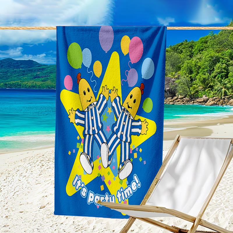 Bananas In Pyjamas Classic Microfiber Beach Towel, Lightweight And Quick-Dry, for Summer Travel, Beach Essential, Swimming Pool Outdoor