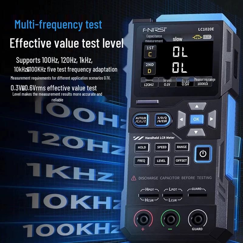 FNIRSI LC1020E Handheld Digital LCR Smart Multimeter for Resistance, Inductance, and Capacitance Testing