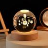 Starry Elk Crystal Ball Night Light - 3D Carved Luminous Desktop Ornament for Christmas, Birthdays, or Valentine's Day