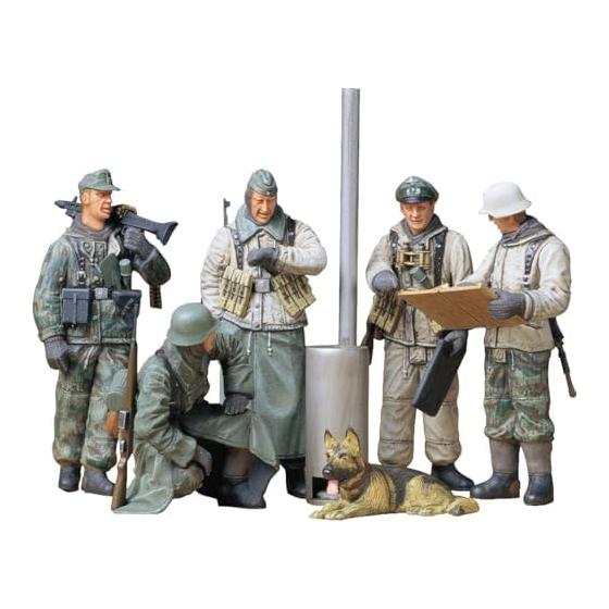 Tamiya 1/35 Военная миниатюра Серия №212 Немецкая армия Пехота Полевой набор для встреч Пластиковая модель 35212