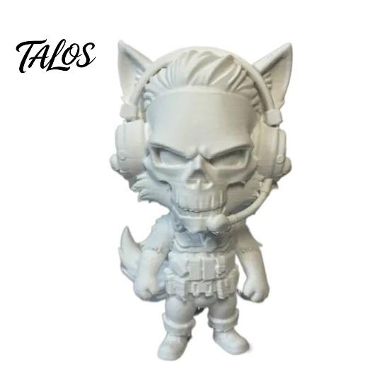 Gaming Room Table Decor 3D Printed Red Wolf Keychain, Force Action Figure Pendant, Game Character Collectible Key Ring Desktop Decorations with