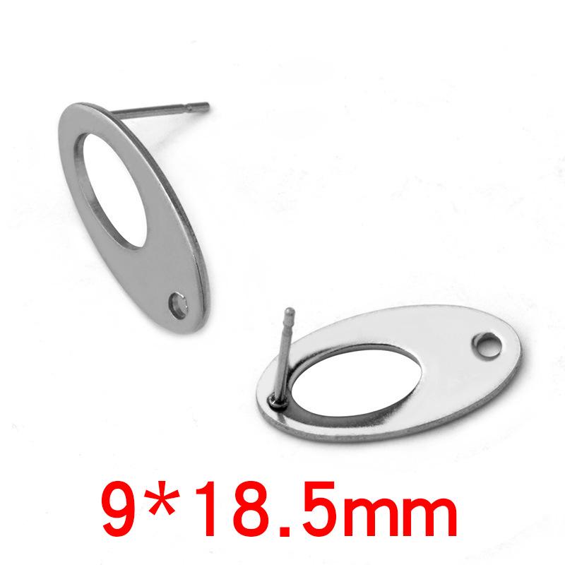 20er-Pack Edelstahl-Steckohrringe mit Haken & Basen in verschiedenen Größen (Ohrstöpsel nicht enthalten)