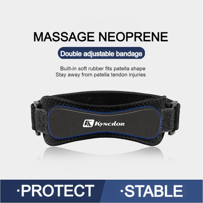 1 Piece Knee Patellar Tendon Knee Support Strape Brace Adjustable Shock Absorption Compression Knee Pad Sleeve for Basketball