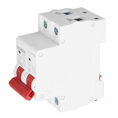 2-poliger Kleinschutzschalter 6000A Ausschaltvermögen DIN-Schienenmontage Mini-Schutzschalter DC500V 32A