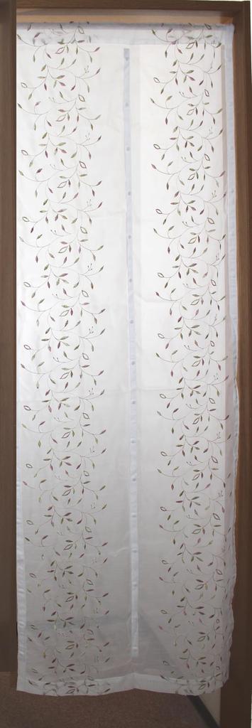 cloth shop Nunoya Cafe Curtain for Small Button Adjustable UV 60cm Wide x 170cm Long Leaf Windows, Closure, Length, Shade, Protection, Approx.