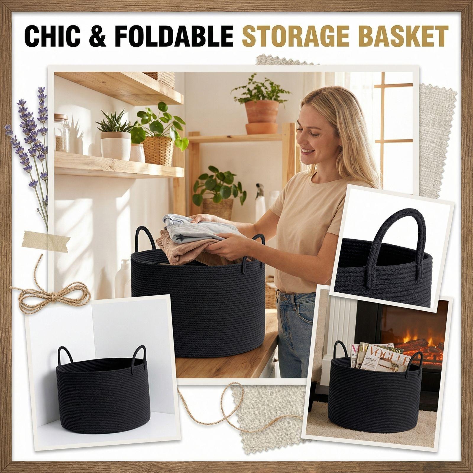 Laundry Basket, Foldable Storage Basket, Dirty Laundry Hamper, Large Capacity, Magazine And Newspaper Bucket One Size