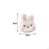 4 Pieces Bunny Furry Hair Clips Styling Clamps Slide Accessory Hairpin Plush