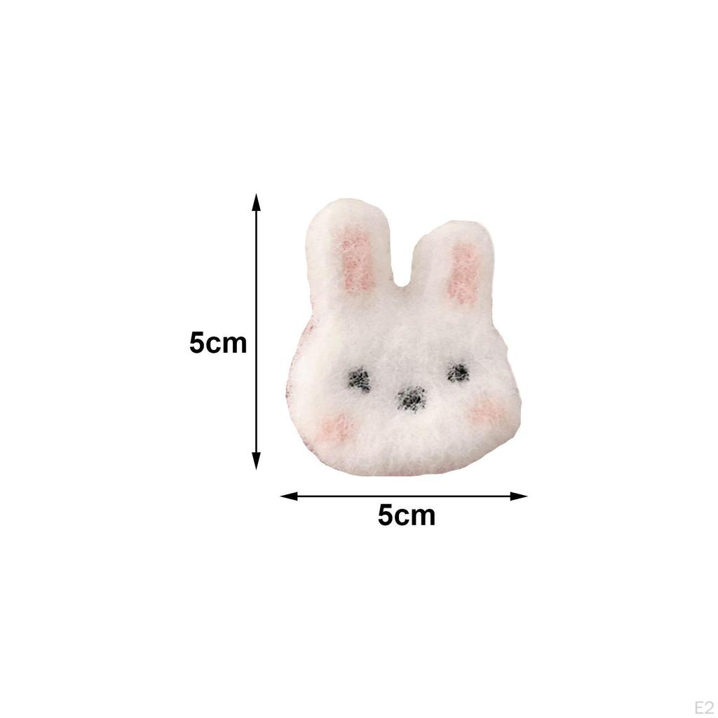 4 Pieces Bunny Furry Hair Clips Styling Clamps Slide Accessory Hairpin Plush