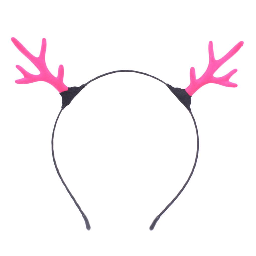 

Antlers Hairband Hair Accessories Christmas Headband Xmas Girls Cute Hair Hoops рожевий червоний колір