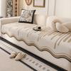 Special-Shaped Chenille Sofa Cover Pad New Light Luxury One-Piece Straight Non-Slip Leather Sofa Special Cover Seat Cushion